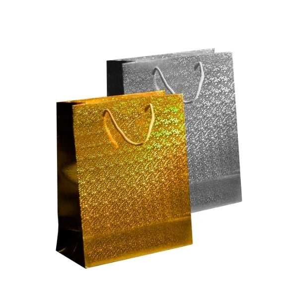 Holographic Bag Large, Gold & Silver, 26x36x10cm Holographic Bag Large, Gold & Silver, 26x36x10cm